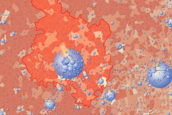 Carte de la densité en habitat individuel